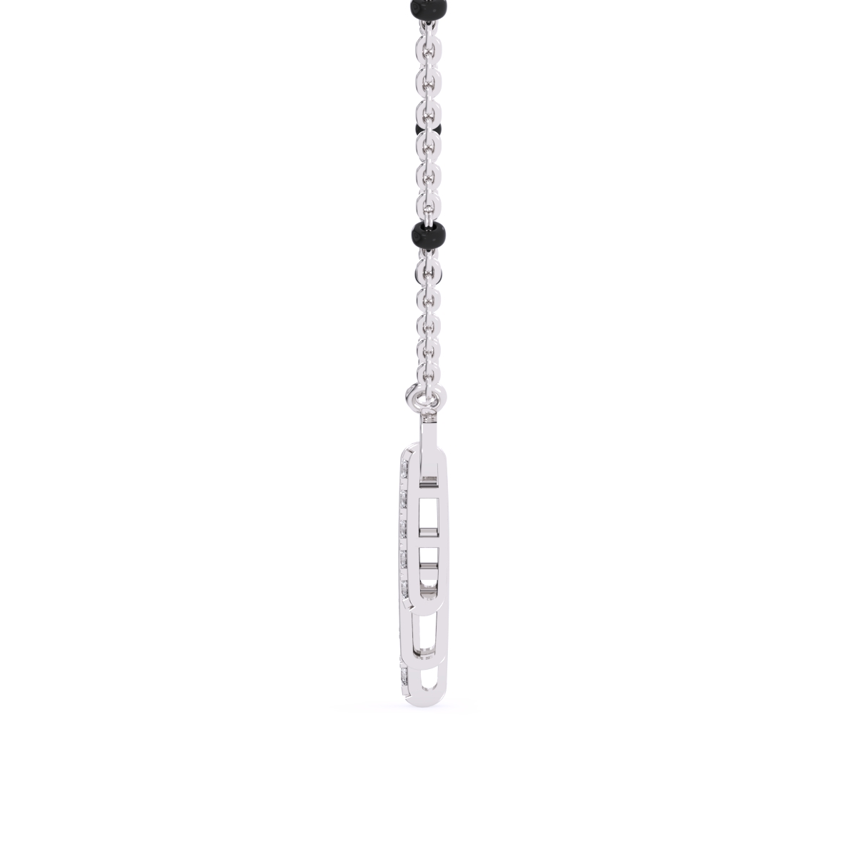 Attractive Round Bar Diamond Mangalsutra For Her